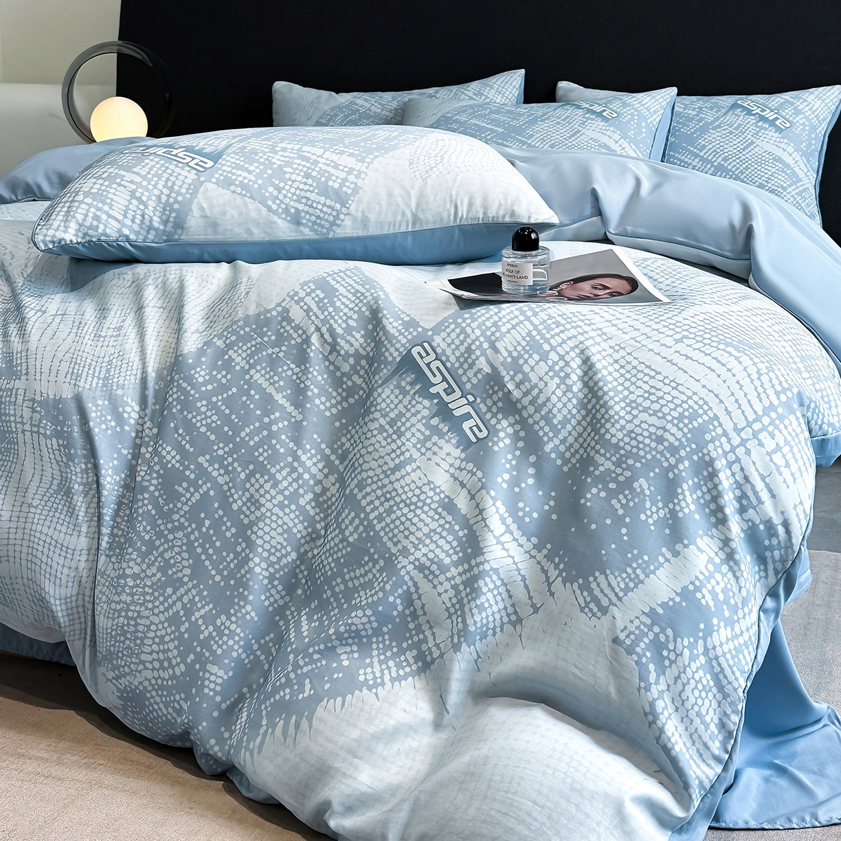 91家纺网 家纺一手货源 找家纺 经年 2026春夏新款天丝数码印花四件套-凛风逸韵 凛风逸韵-以太兰