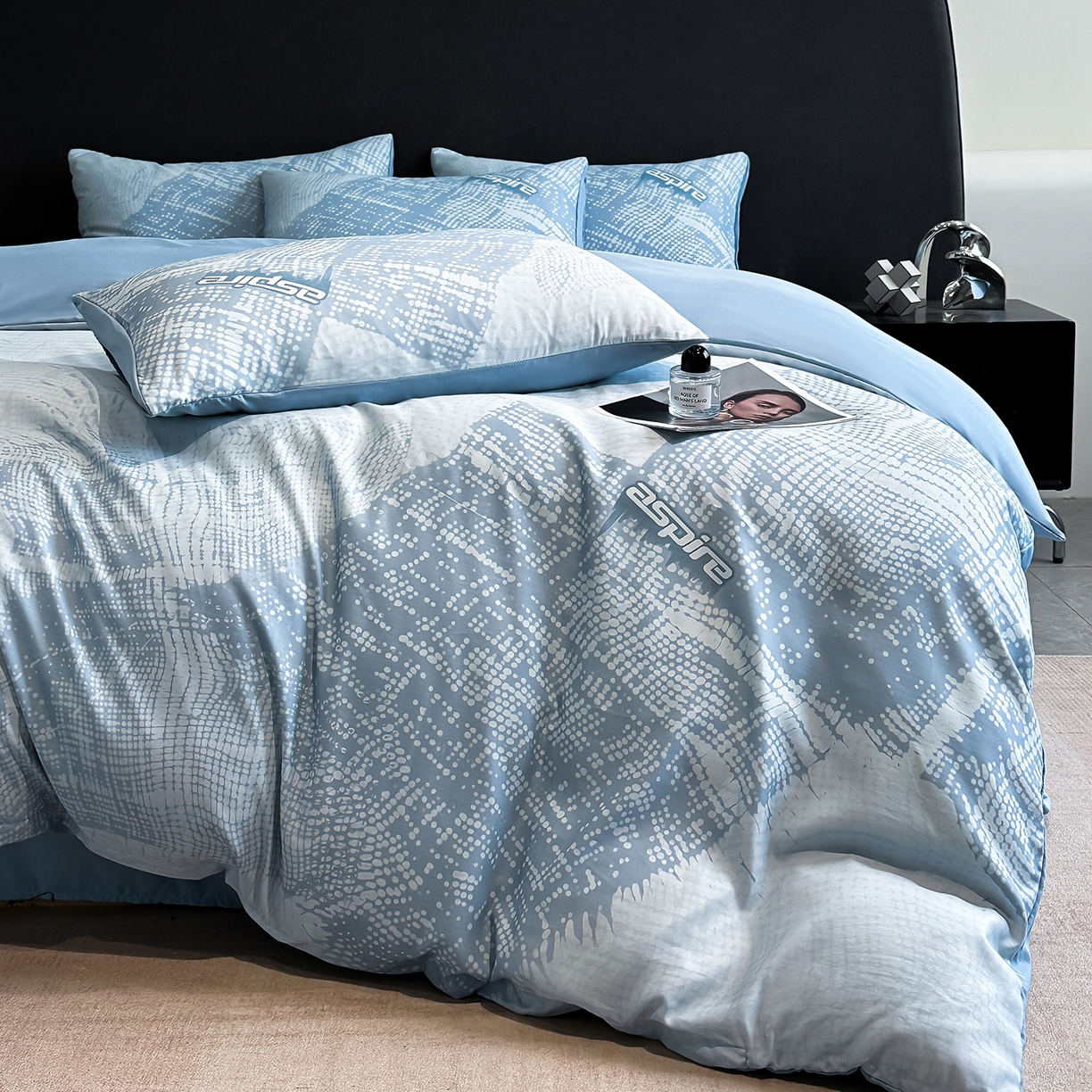 91家纺网 家纺一手货源 找家纺 经年 2026春夏新款天丝数码印花四件套-凛风逸韵 凛风逸韵-以太兰