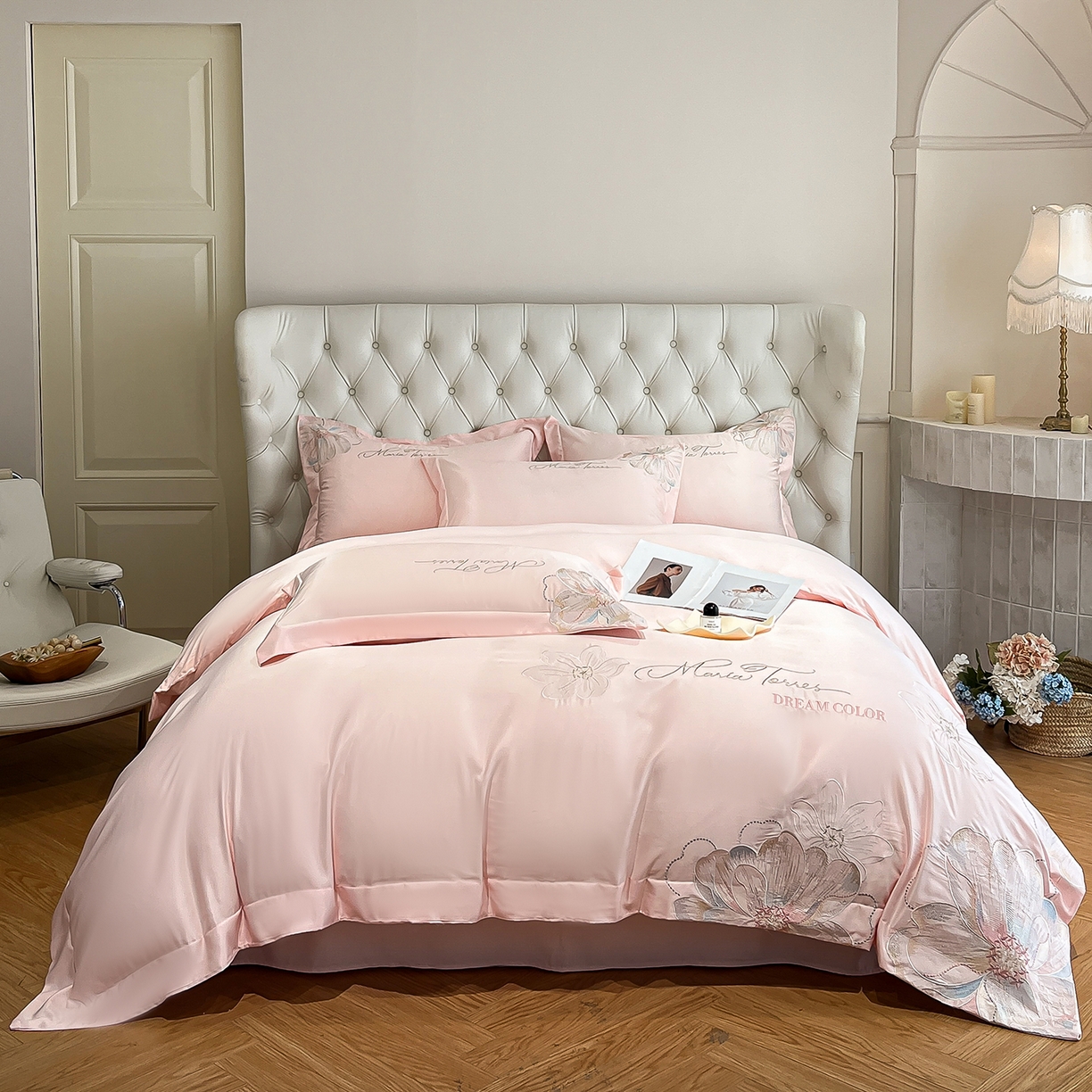 91家纺网 家纺一手货源 找家纺 （总）经年 2026春夏新款天丝刺绣四件套-时光