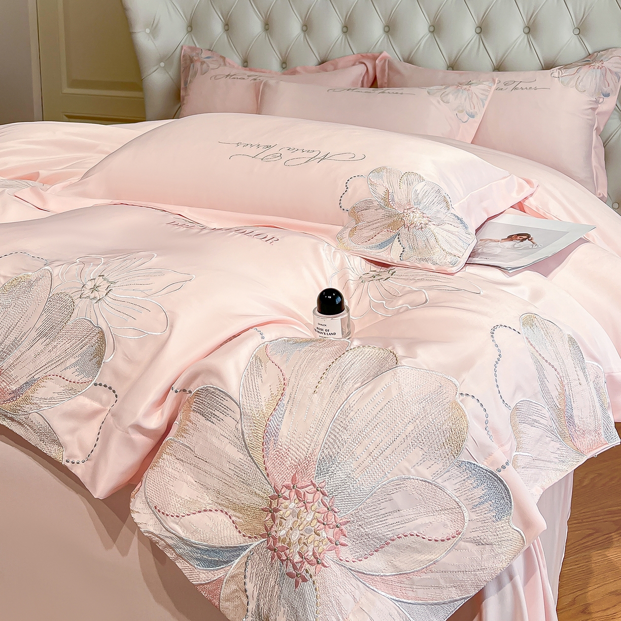 91家纺网 家纺一手货源 找家纺 （总）经年 2026春夏新款天丝刺绣四件套-时光