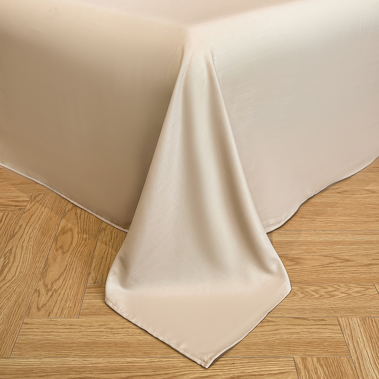 91家纺网 家纺一手货源 找家纺 经年 2026春夏新款天丝刺绣四件套-时光 时光-香槟