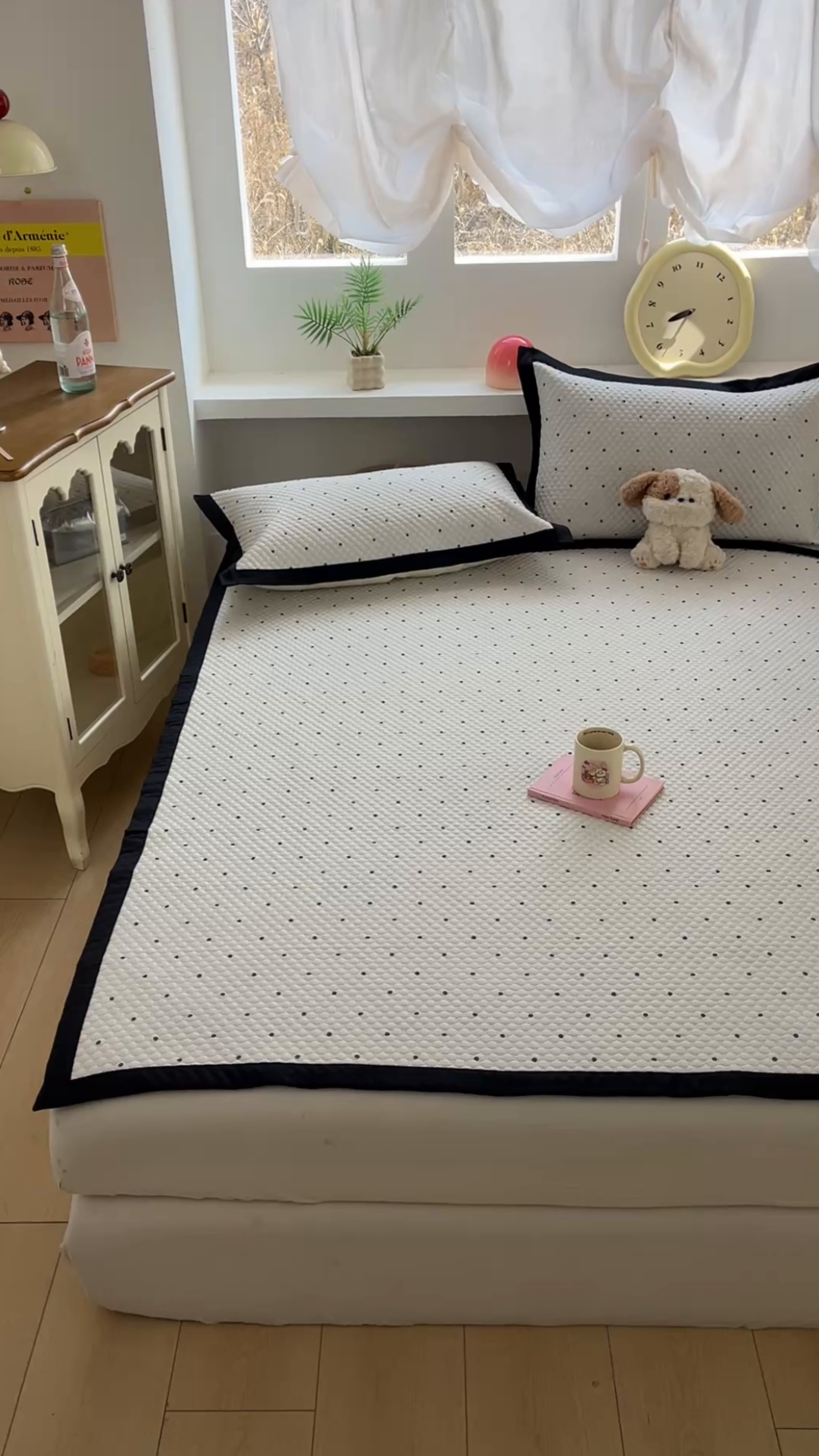 91家纺网 家纺一手货源 找家纺 寐居家纺 2026新款冰豆豆数码印花席三明治底凉席席子 星光点点