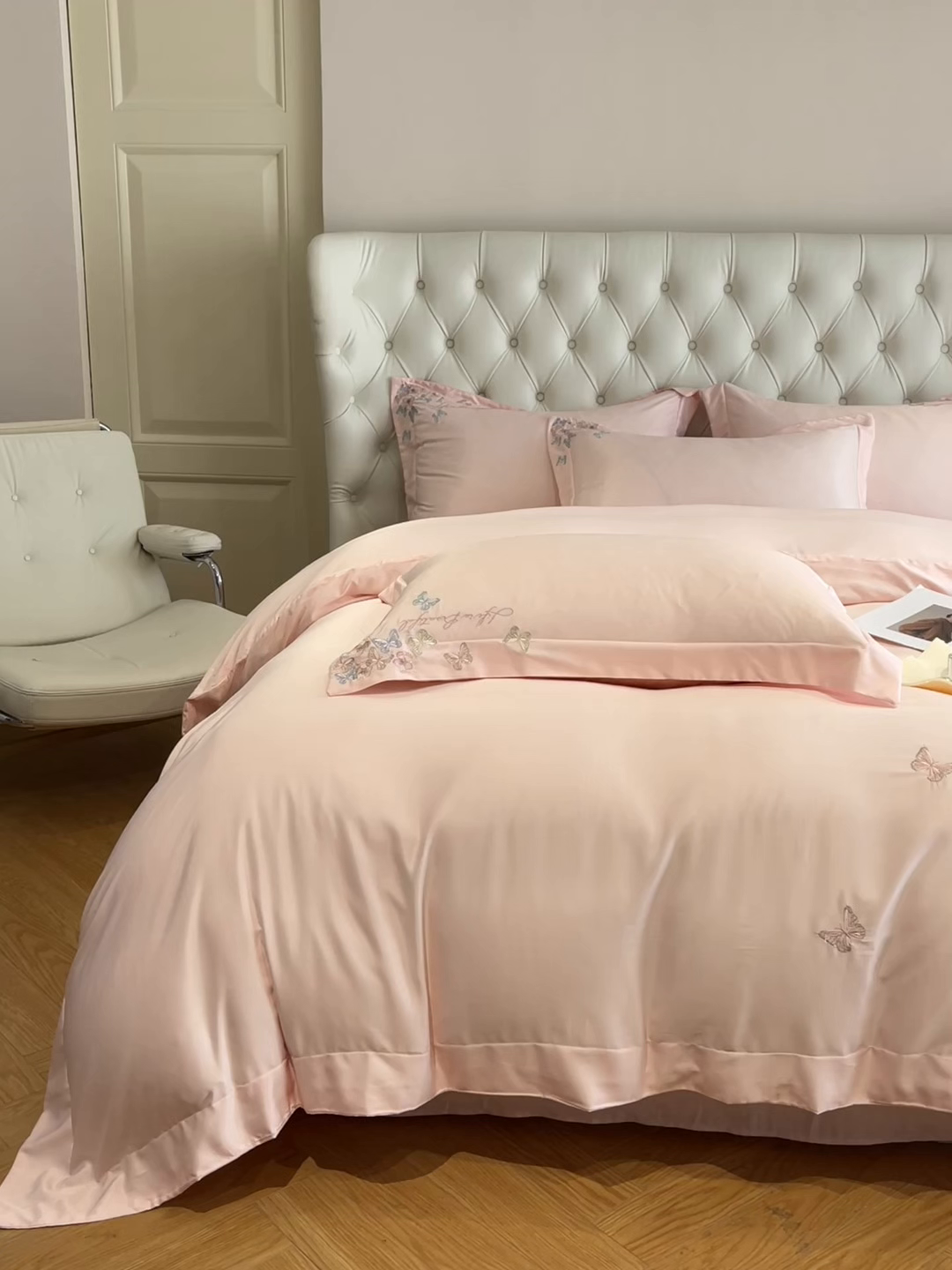 91家纺网 家纺一手货源 找家纺 （总）经年 2026春夏新款天丝刺绣四件套-蝶恋