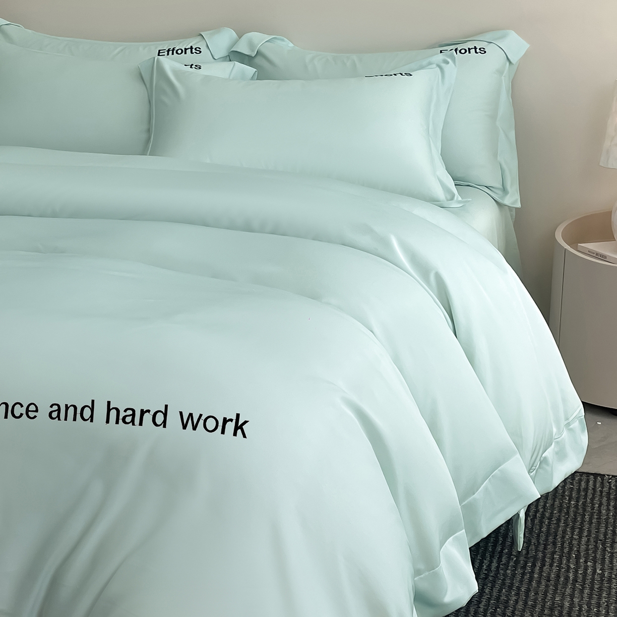 91家纺网 家纺一手货源 找家纺 经年 2026春夏新款天丝刺绣四件套-有理想 有理想-抹茶绿