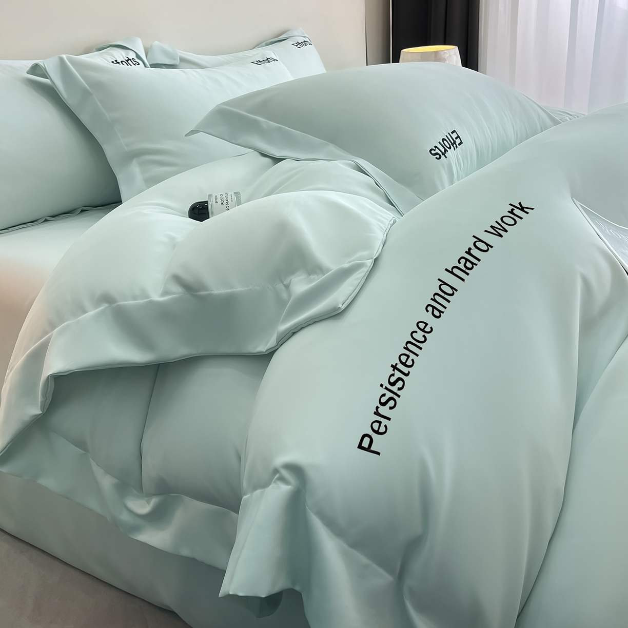 91家纺网 家纺一手货源 找家纺 经年 2026春夏新款天丝刺绣四件套-有理想 有理想-抹茶绿