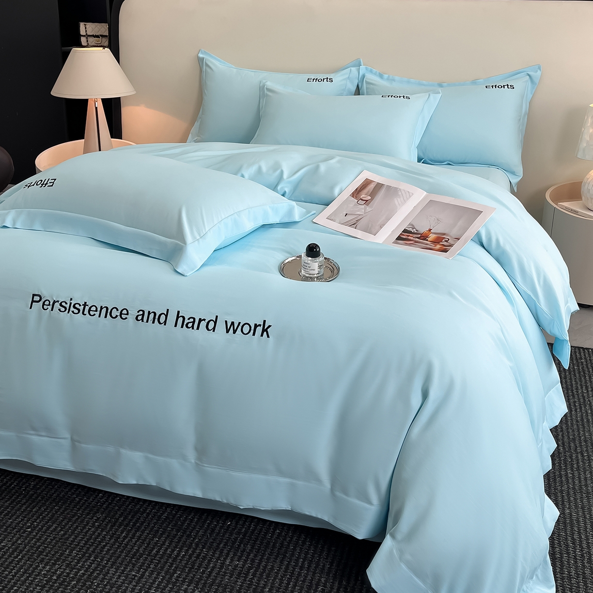 91家纺网 家纺一手货源 找家纺 经年 2026春夏新款天丝刺绣四件套-有理想 有理想-以太兰