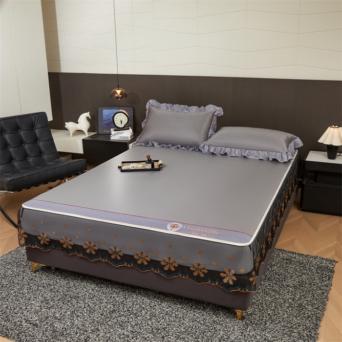 91家纺网 家纺一手货源 找家纺 （总）情恒家纺 2026新款冰藤席床笠款席子凉席三件套-皇家