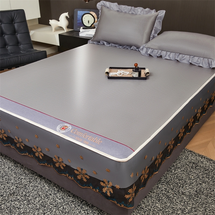 91家纺网 家纺一手货源 找家纺 （总）情恒家纺 2026新款冰藤席床笠款席子凉席三件套-皇家