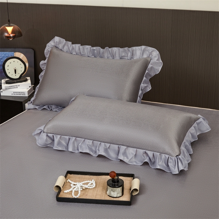 91家纺网 家纺一手货源 找家纺 情恒家纺 2026新款冰藤席床笠款席子凉席三件套-皇家 皇家-高级灰