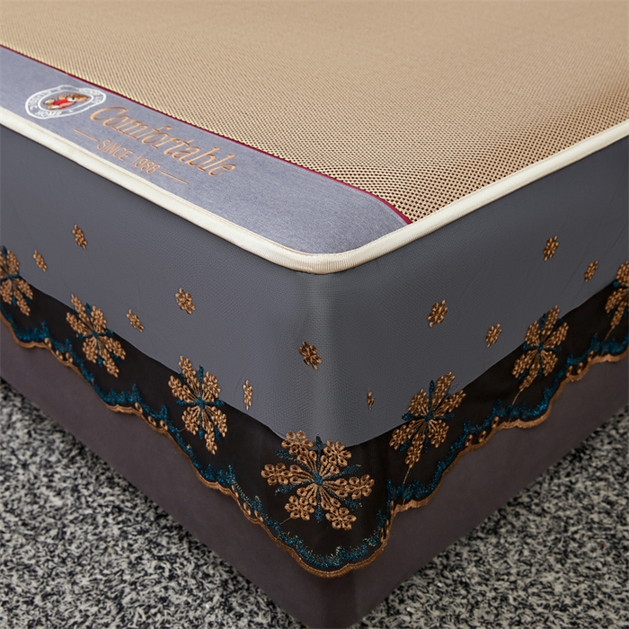 91家纺网 家纺一手货源 找家纺 情恒家纺 2026新款冰藤席床笠款席子凉席三件套-皇家 皇家-香槟金