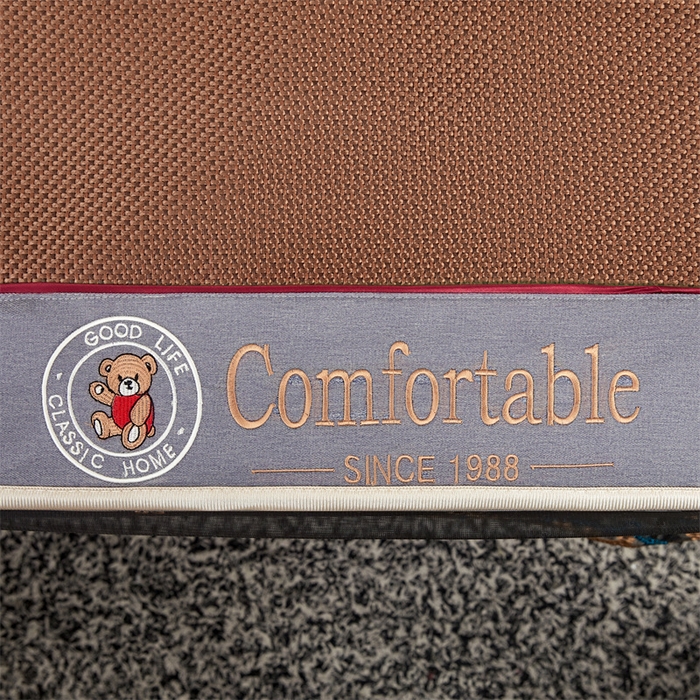 91家纺网 家纺一手货源 找家纺 情恒家纺 2026新款冰藤席床笠款席子凉席三件套-皇家 皇家-咖啡棕