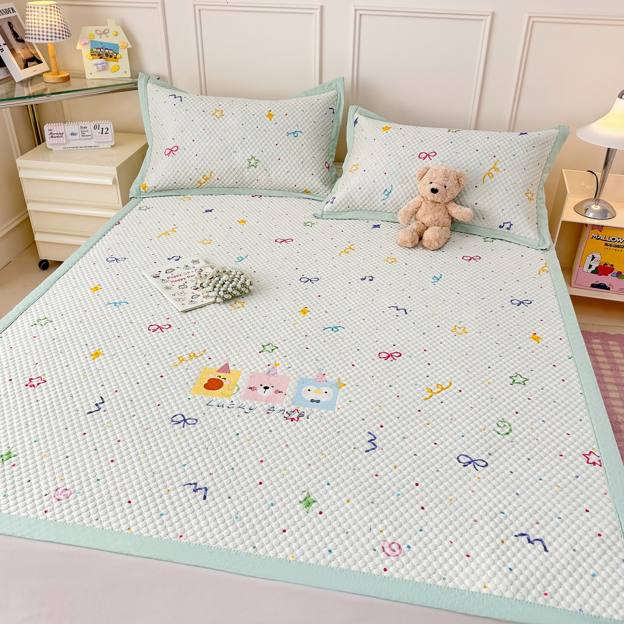 91家纺网 家纺一手货源 找家纺 （总）寐居家纺 2026新款冰豆豆印加绣凉席席子