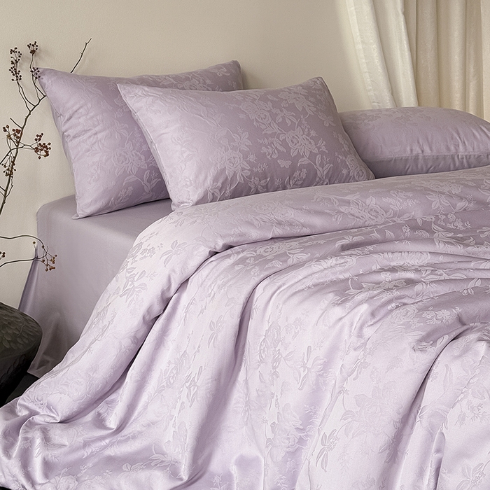 91家纺网 家纺一手货源 找家纺 Mr.pig猪先生水洗棉 2026新款全棉提花夏被-梦想月季（展示价格为控价，实际价格请联系客服） 梦想月季烟紫