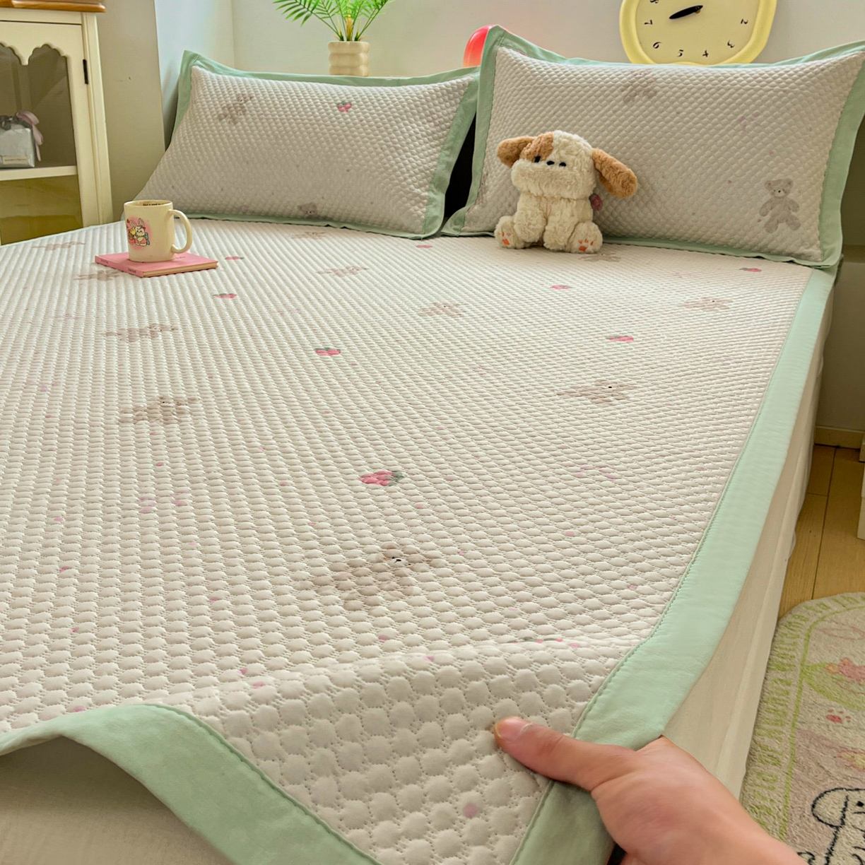 91家纺网 家纺一手货源 找家纺 （总）寐居家纺 2026新款冰豆豆治愈系凉席席子