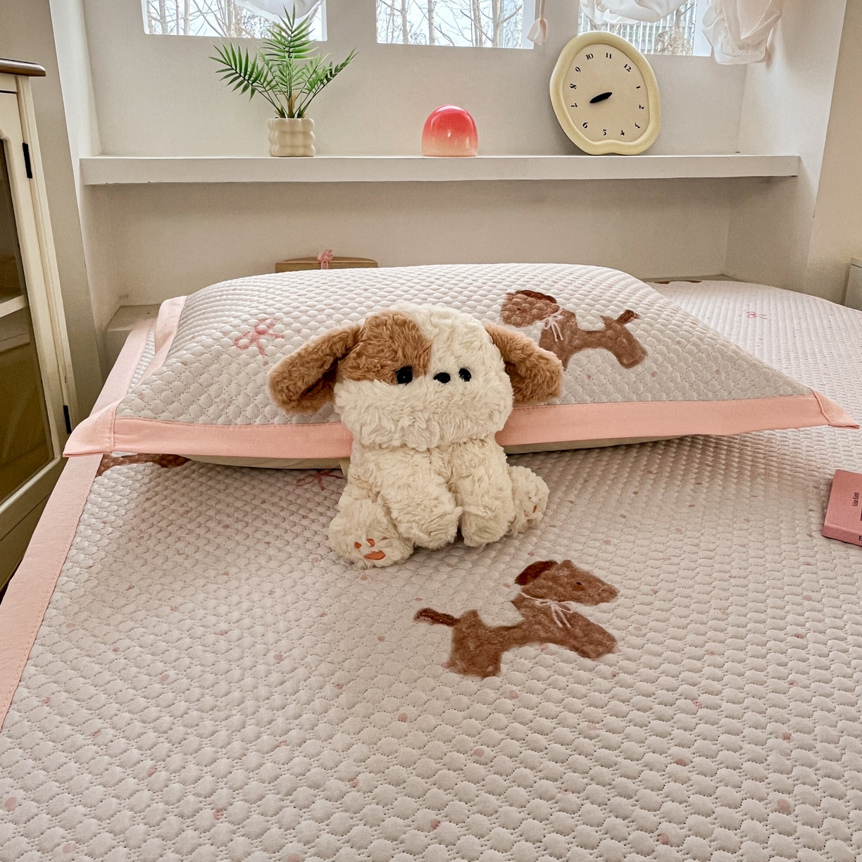 91家纺网 家纺一手货源 找家纺 寐居家纺 2026新款冰豆豆治愈系凉席席子 治愈-木马粉