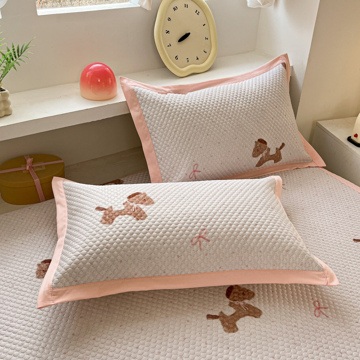 91家纺网 家纺一手货源 找家纺 寐居家纺 2026新款冰豆豆治愈系凉席席子 治愈-木马粉