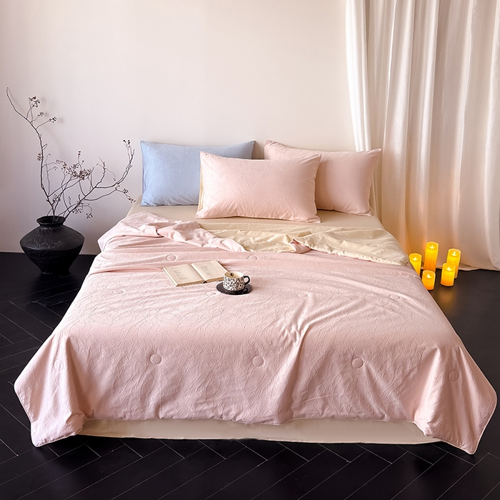 91家纺网 家纺一手货源 找家纺 （总）Mr.pig猪先生水洗棉 2026新款全棉提花夏被-简禾（展示价格为控价，实际价格请联系客服）