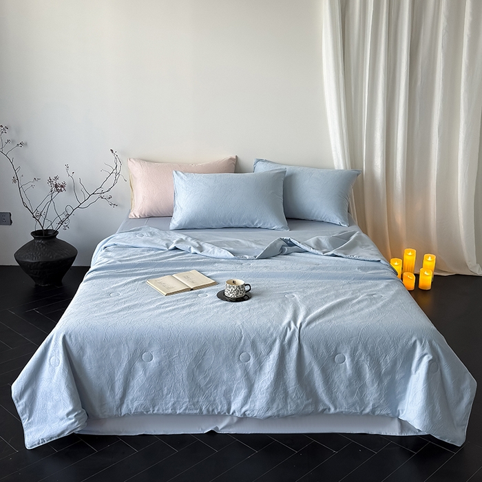 91家纺网 家纺一手货源 找家纺 （总）Mr.pig猪先生水洗棉 2026新款全棉提花夏被-简禾（展示价格为控价，实际价格请联系客服）