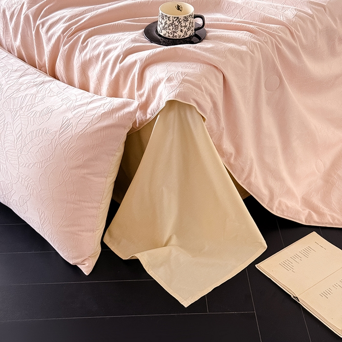 91家纺网 家纺一手货源 找家纺 Mr.pig猪先生水洗棉 2026新款全棉提花夏被-简禾（展示价格为控价，实际价格请联系客服） 简禾泊尔粉