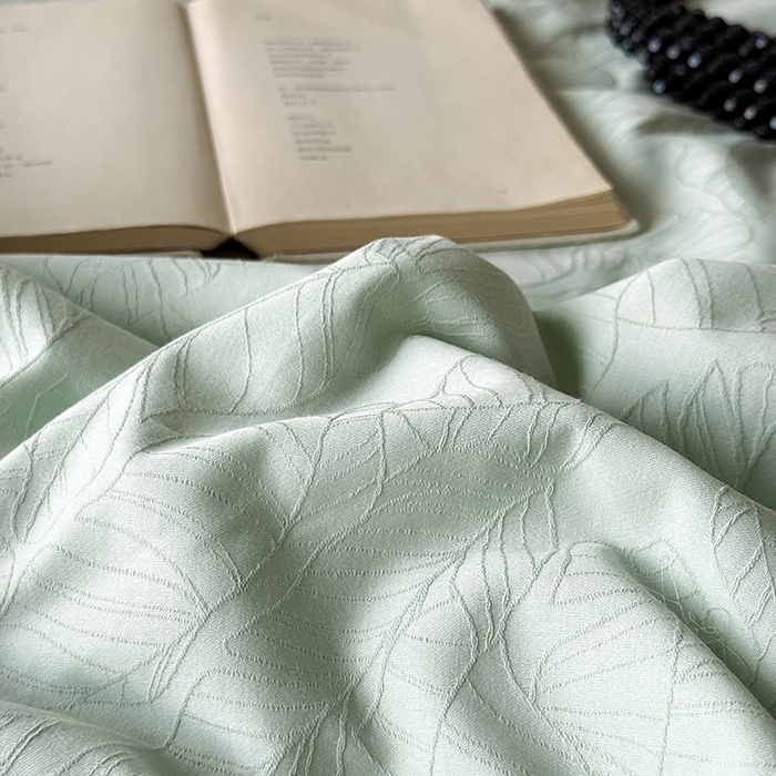 91家纺网 家纺一手货源 找家纺 Mr.pig猪先生水洗棉 2026新款全棉提花夏被-简禾（展示价格为控价，实际价格请联系客服） 简禾清水绿