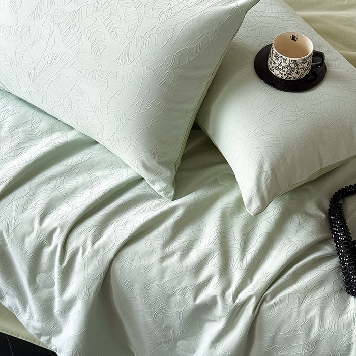 91家纺网 家纺一手货源 找家纺 Mr.pig猪先生水洗棉 2026新款全棉提花夏被-简禾（展示价格为控价，实际价格请联系客服） 简禾清水绿