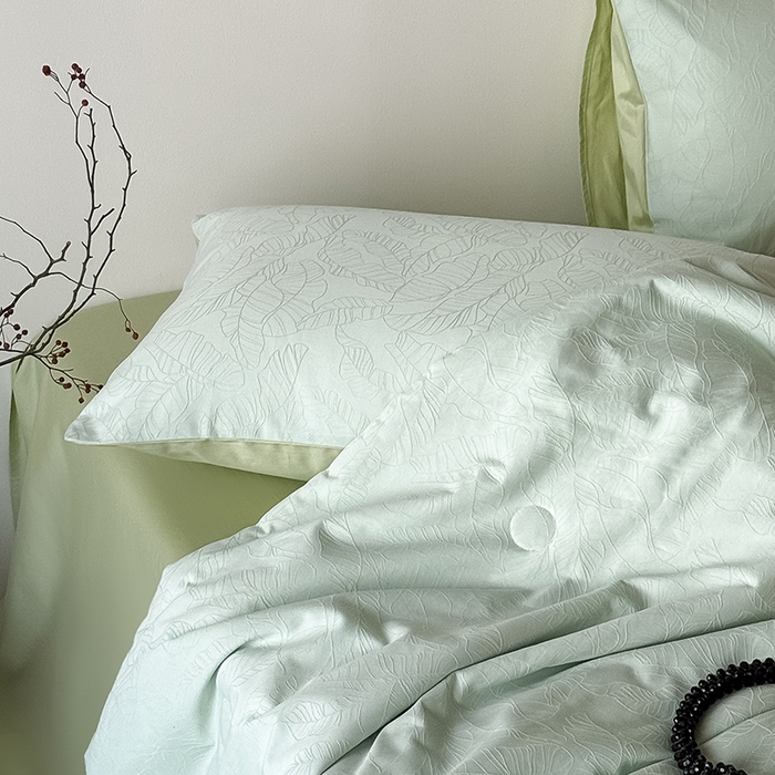 91家纺网 家纺一手货源 找家纺 Mr.pig猪先生水洗棉 2026新款全棉提花夏被-简禾（展示价格为控价，实际价格请联系客服） 简禾清水绿