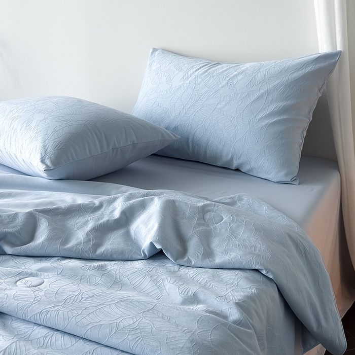 91家纺网 家纺一手货源 找家纺 Mr.pig猪先生水洗棉 2026新款全棉提花夏被-简禾（展示价格为控价，实际价格请联系客服） 简禾电光蓝