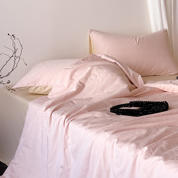 91家纺网 家纺一手货源 找家纺 Mr.pig猪先生水洗棉 2026新款全棉提花夏被-简禾（展示价格为控价，实际价格请联系客服） 简禾泊尔粉