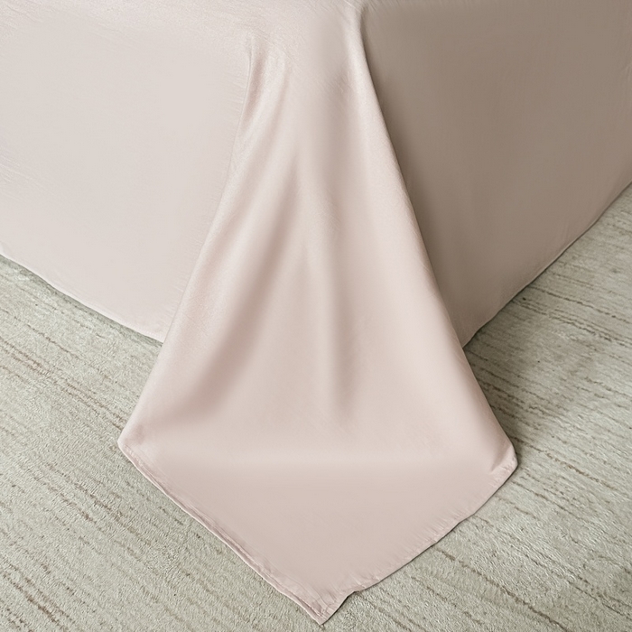 91家纺网 家纺一手货源 找家纺 韩秀家纺 2026新款A类亮丝提花立体浮雕贡缎臻棉床裙四件套 云缎雅颂-香槟色