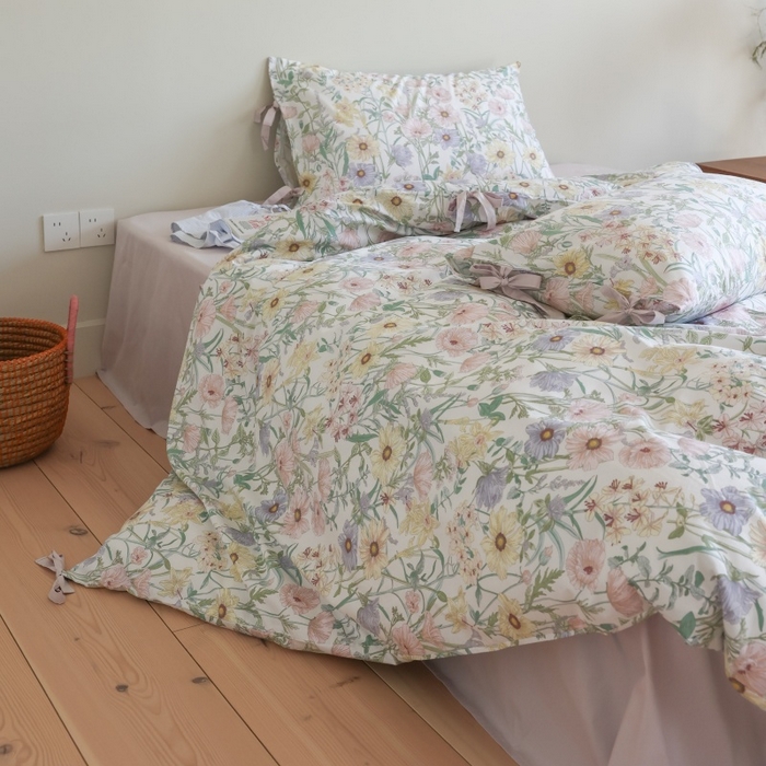 91家纺网 家纺一手货源 找家纺 （总）棉眠 2026新款全棉纯棉蝴蝶结系带款四件套