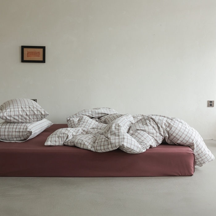 91家纺网 家纺一手货源 找家纺 （总）棉眠 2026新款全棉纯棉水洗棉色织格子四件套-奥斯汀系列