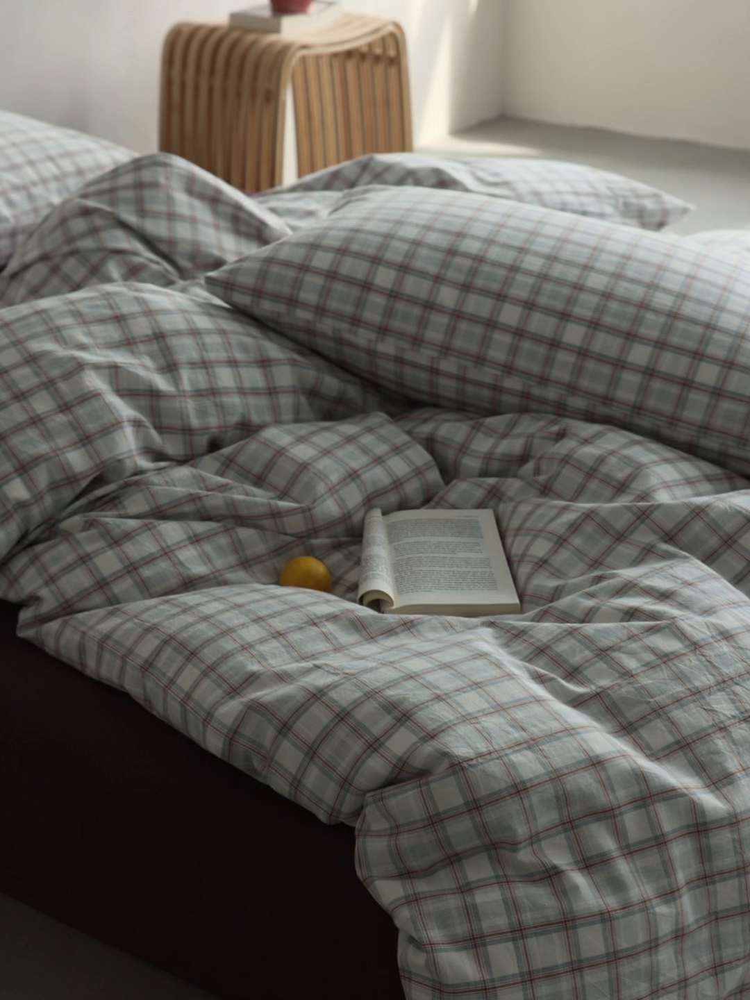 91家纺网 家纺一手货源 找家纺 （总）棉眠 2026新款全棉纯棉水洗棉色织格子四件套-奥斯汀系列