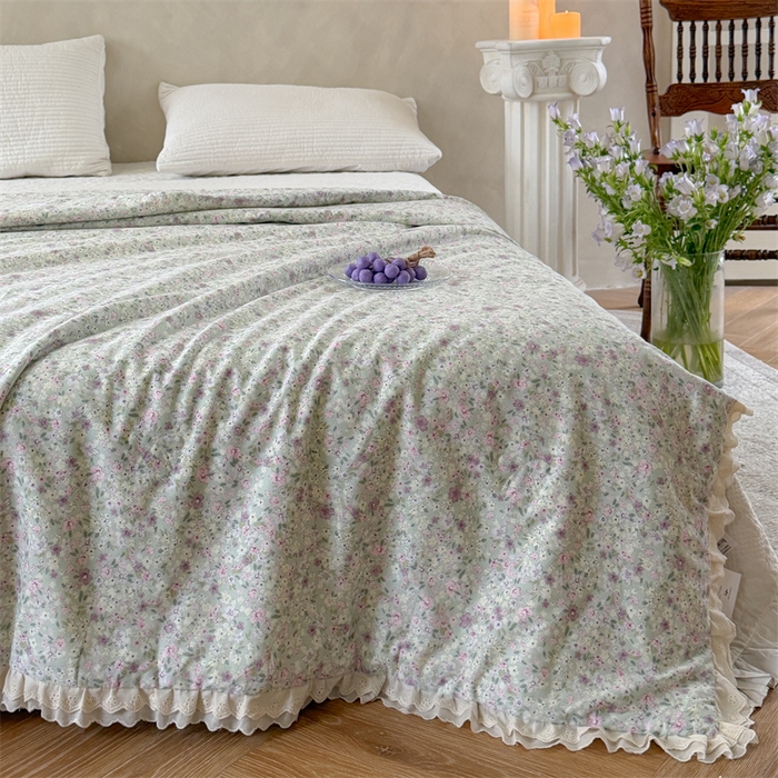 91家纺网 家纺一手货源 找家纺 （总）暖生活 2026新款全棉花边款大豆夏被夏凉被空调被