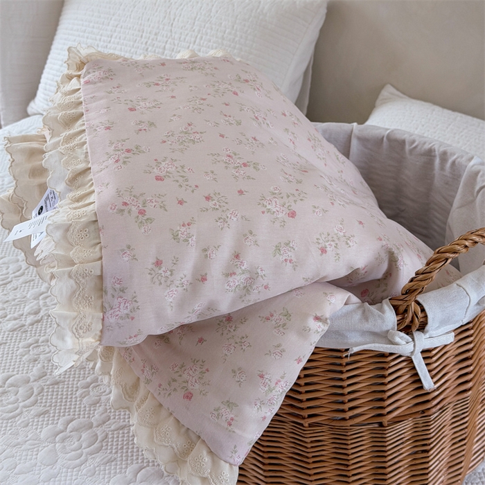 暖生活 2026新款全棉花边款大豆夏被夏凉被空调被 粉樱花屿