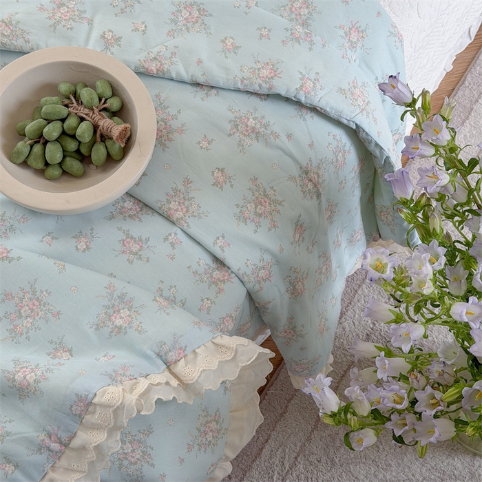 91家纺网 家纺一手货源 找家纺 暖生活 2026新款全棉花边款大豆夏被夏凉被空调被 莫奈花漾