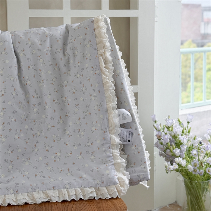 91家纺网 家纺一手货源 找家纺 暖生活 2026新款全棉花边款大豆夏被夏凉被空调被 紫兰花语