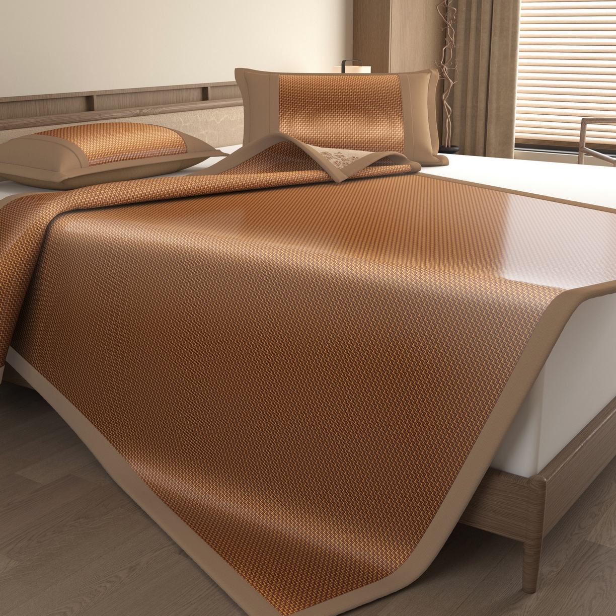 91家纺网 家纺一手货源 找家纺 （总）宜派家纺 2026新款夏季双面可用凉感古藤席凉席席子