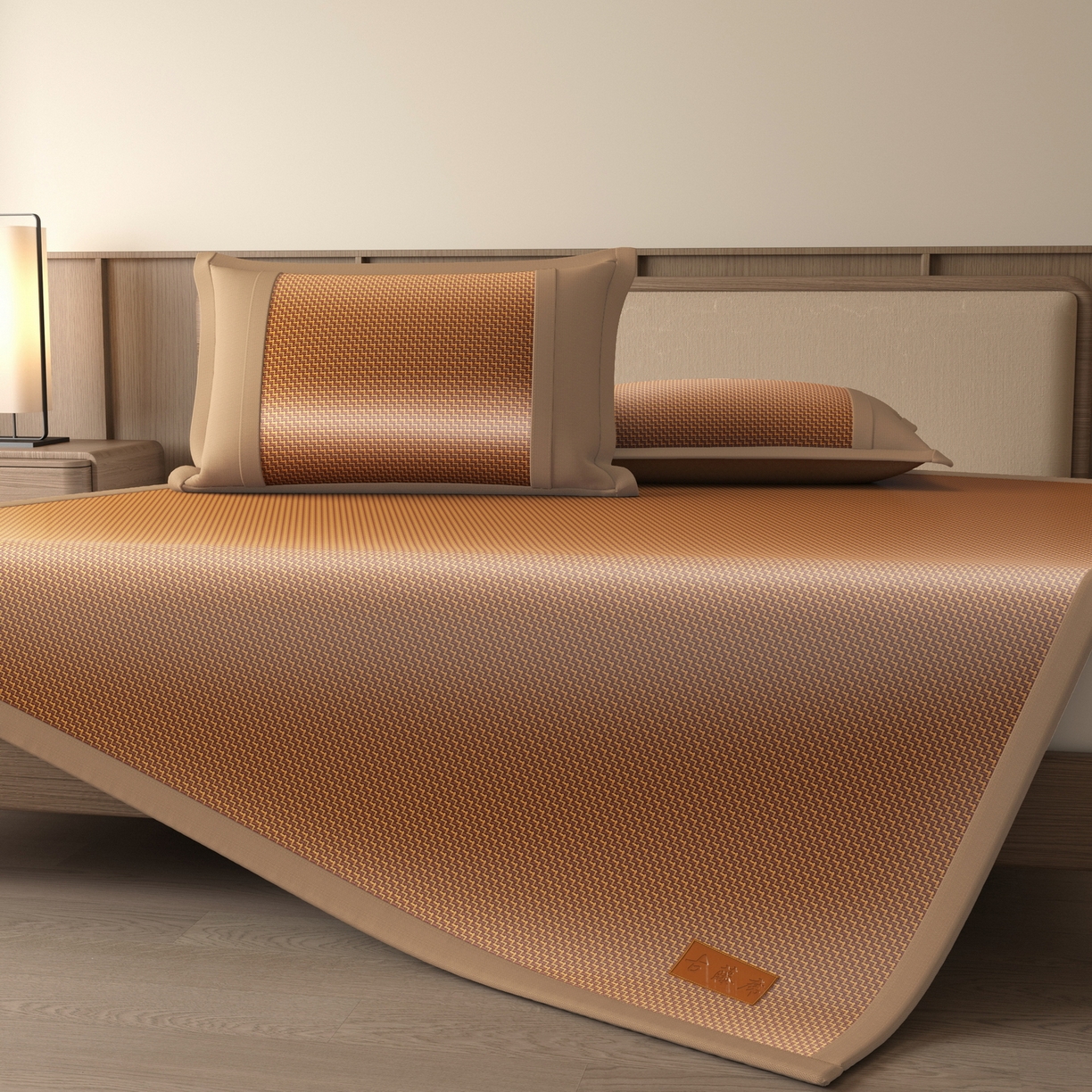 91家纺网 家纺一手货源 找家纺 宜派家纺 2026新款夏季双面可用凉感古藤席凉席席子 古藤席-红棕