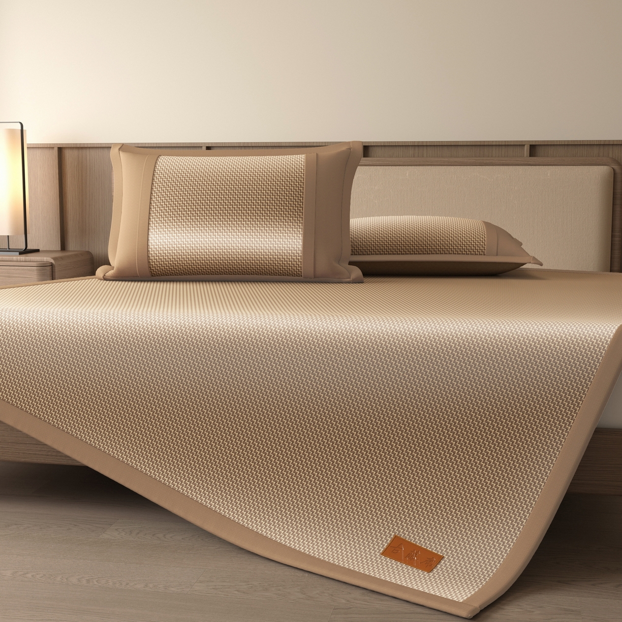 91家纺网 家纺一手货源 找家纺 宜派家纺 2026新款夏季双面可用凉感古藤席凉席席子 古藤席-卡其