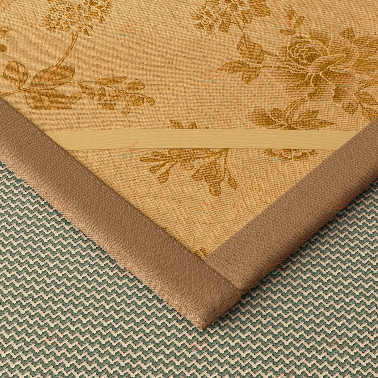 91家纺网 家纺一手货源 找家纺 宜派家纺 2026新款夏季双面可用凉感古藤席凉席席子 古藤席-灰绿