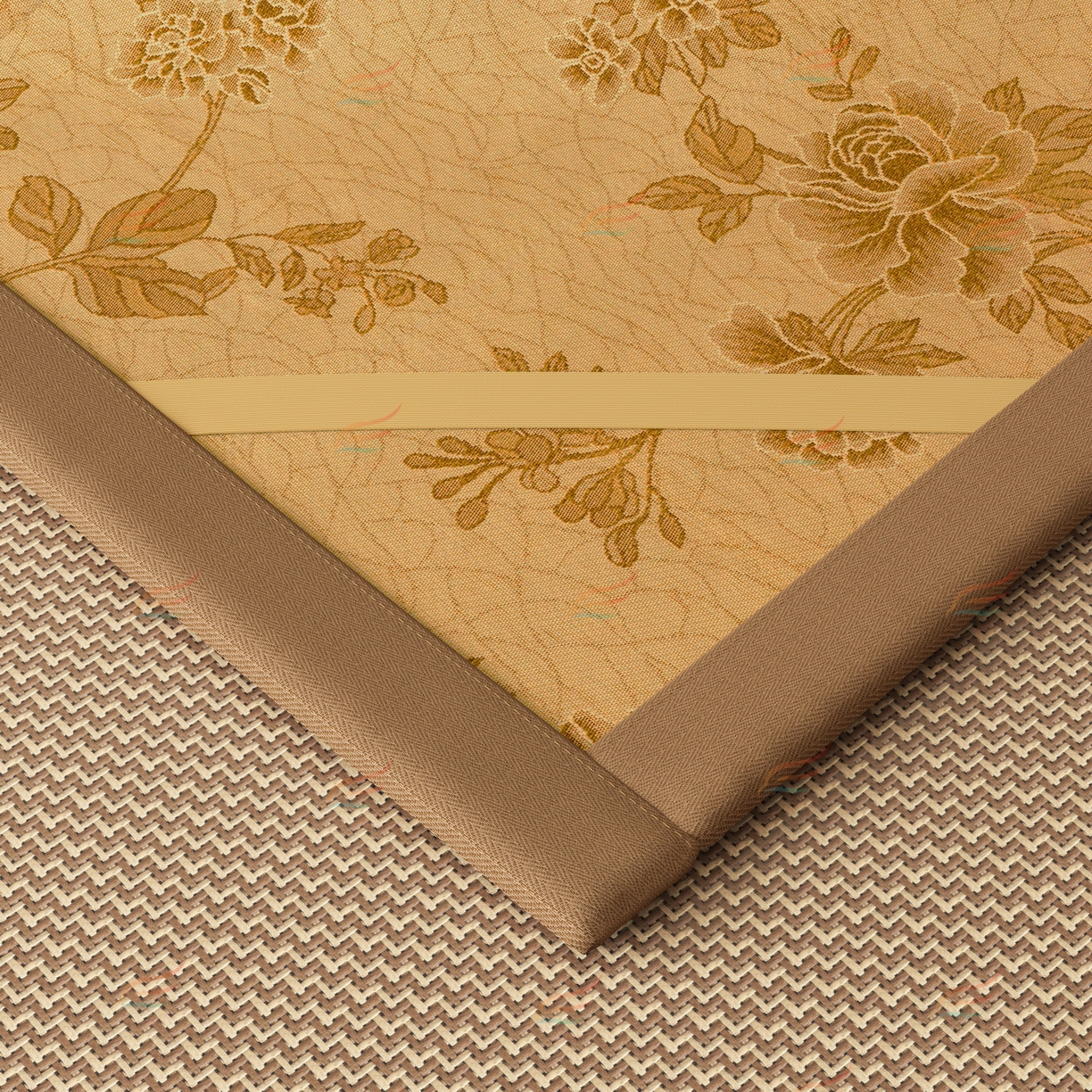 91家纺网 家纺一手货源 找家纺 宜派家纺 2026新款夏季双面可用凉感古藤席凉席席子 古藤席-卡其