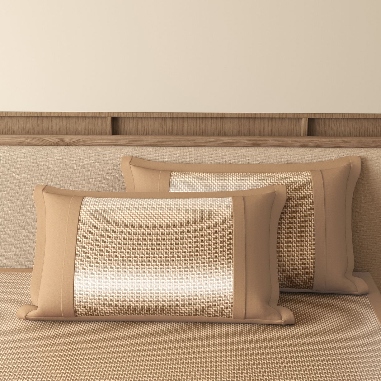 91家纺网 家纺一手货源 找家纺 宜派家纺 2026新款夏季双面可用凉感古藤席凉席席子 古藤席-卡其