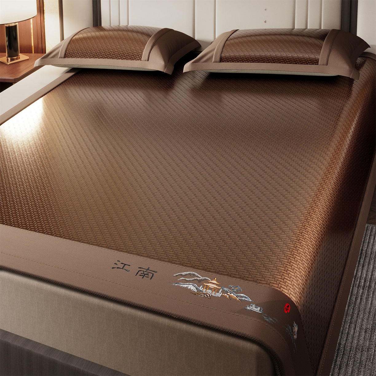 91家纺网 家纺一手货源 找家纺 （总）卡初家居（原微来） 2026春夏新款PE凉感席凉席席子系列-江南