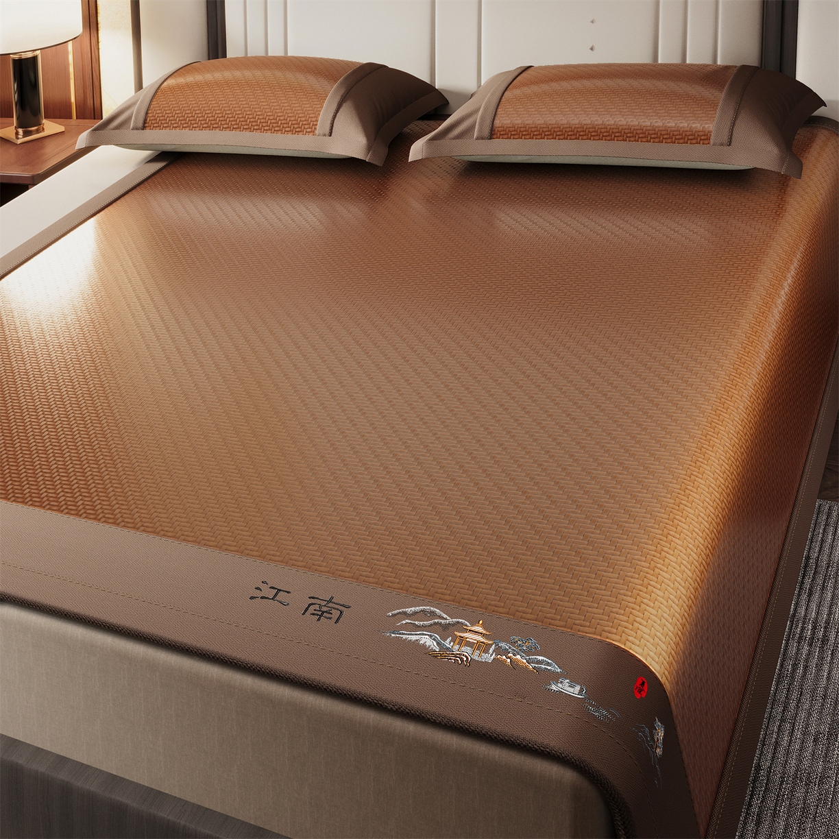 91家纺网 家纺一手货源 找家纺 （总）卡初家居（原微来） 2026春夏新款PE凉感席凉席席子系列-江南