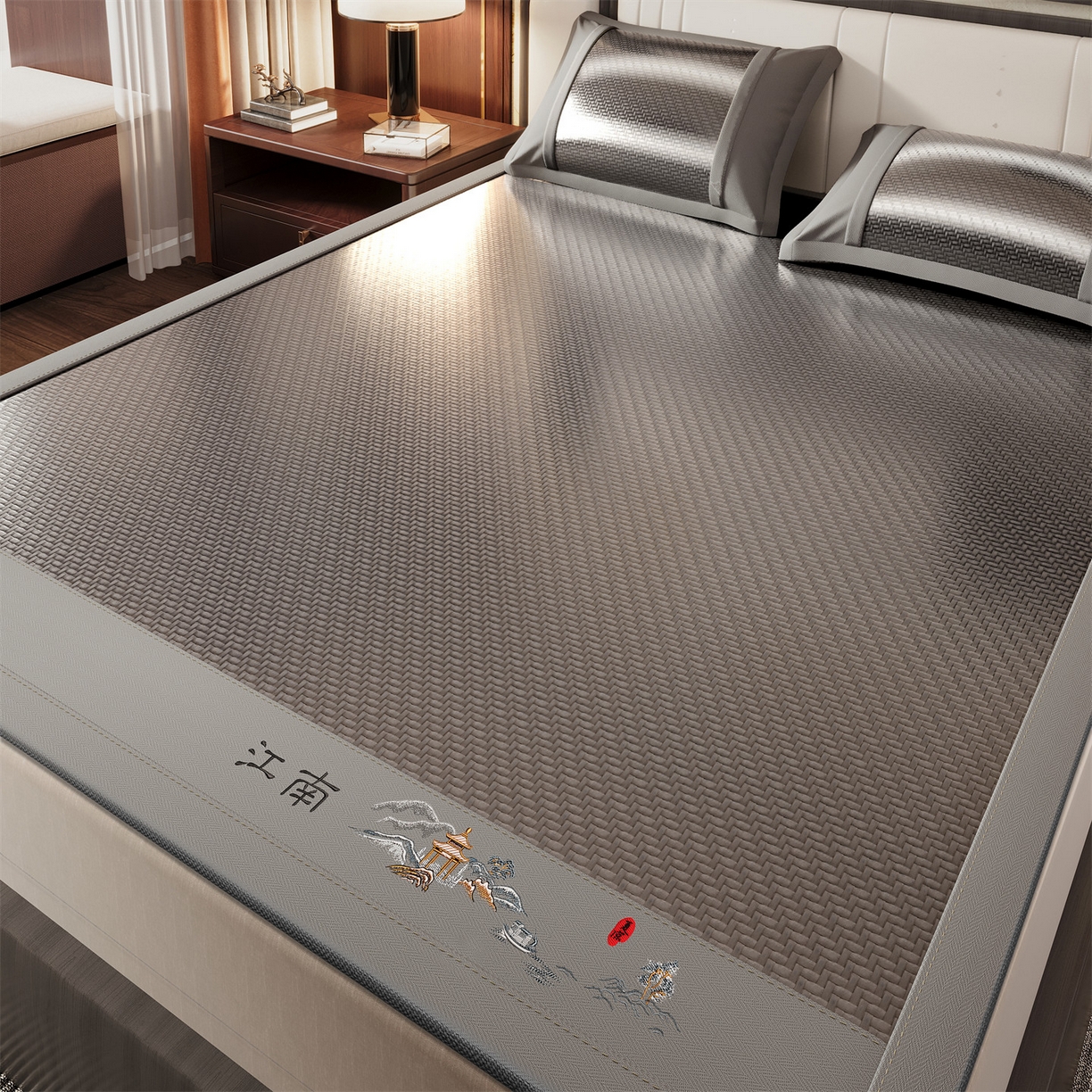 91家纺网 家纺一手货源 找家纺 （总）卡初家居（原微来） 2026春夏新款PE凉感席凉席席子系列-江南