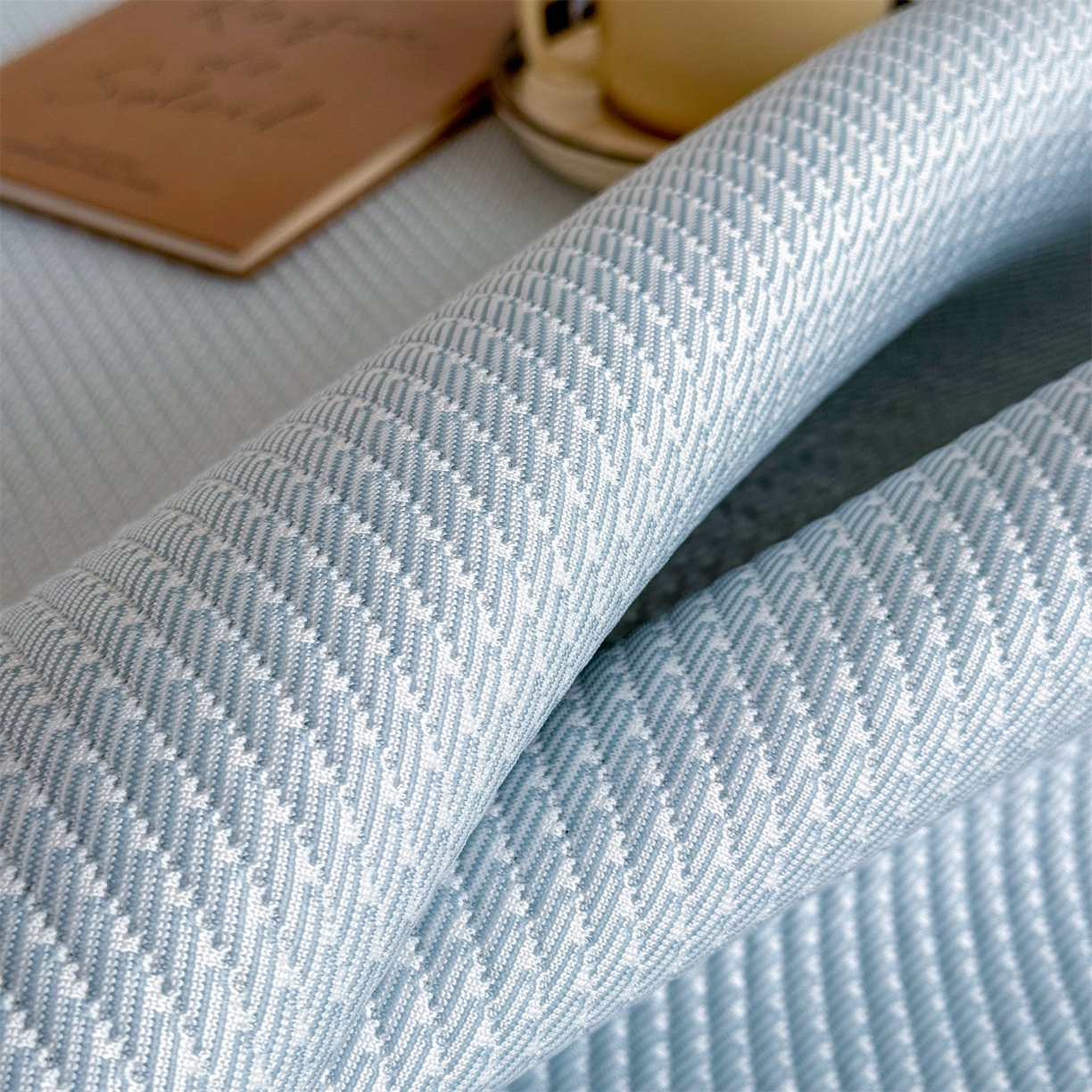 91家纺网 家纺一手货源 找家纺 卡初家居（原微来） 2026春夏新款5A抗菌PE提花凉感席凉席席子-蝶舞福禄系列 蝶舞福禄-蓝（床席款）