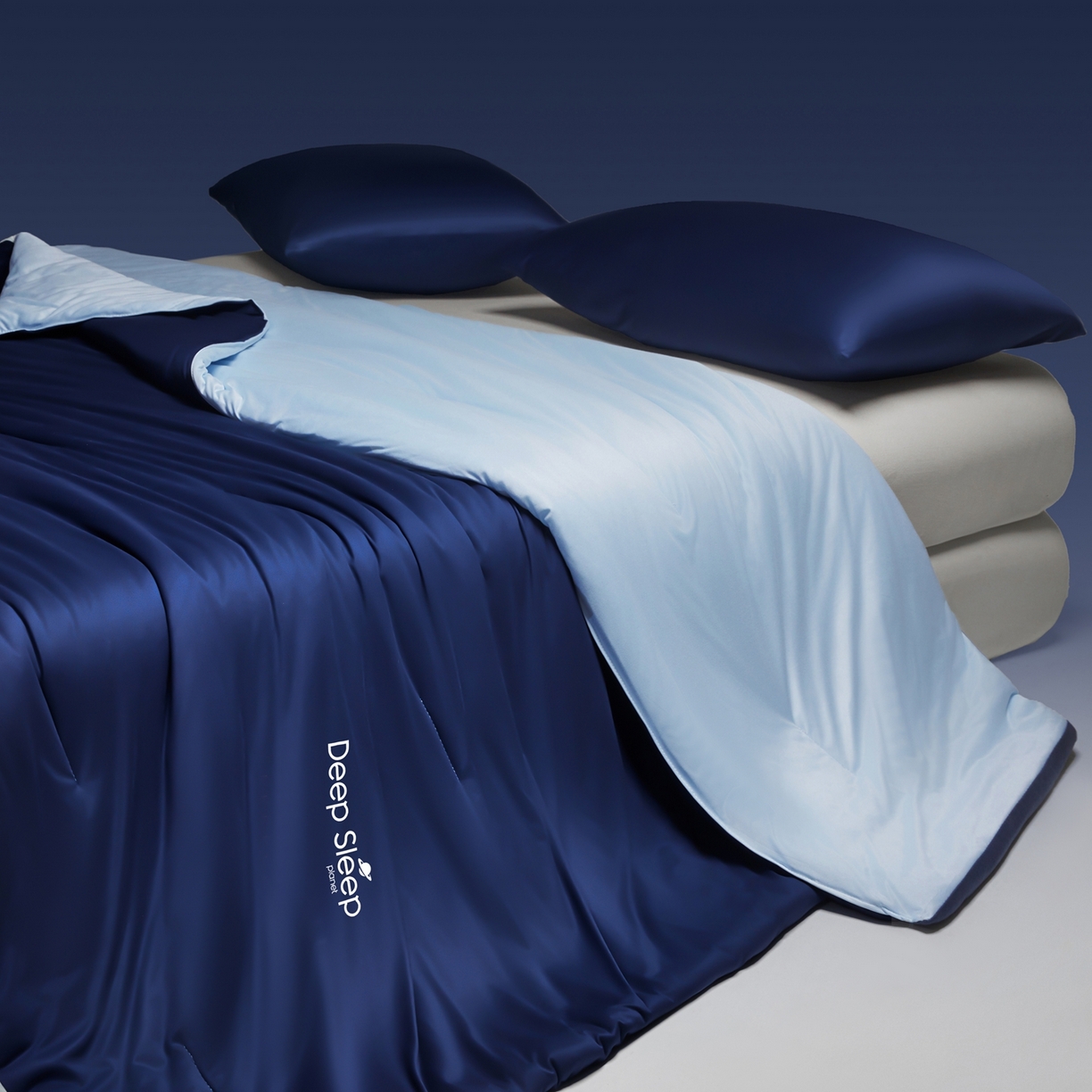 91家纺网 家纺一手货源 找家纺 老帅的工厂店 2026新款深睡双感被夏被夏凉被空调被 净蓝