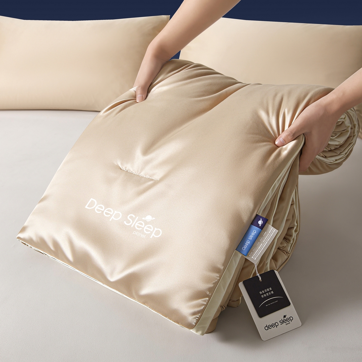 91家纺网 家纺一手货源 找家纺 老帅的工厂店 2026新款深睡双感被夏被夏凉被空调被 糯咖