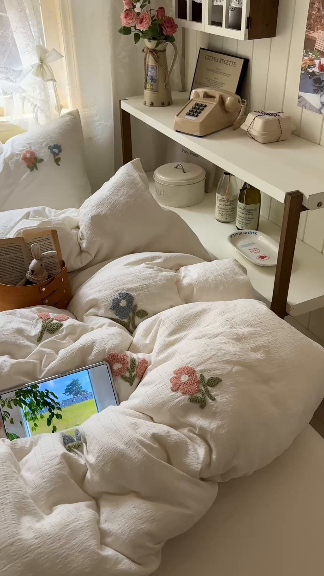 91家纺网 家纺一手货源 找家纺 阿曼达 2026春夏新款简约素色毛巾绣亚麻风纯色四件套 法式麻-棉朵