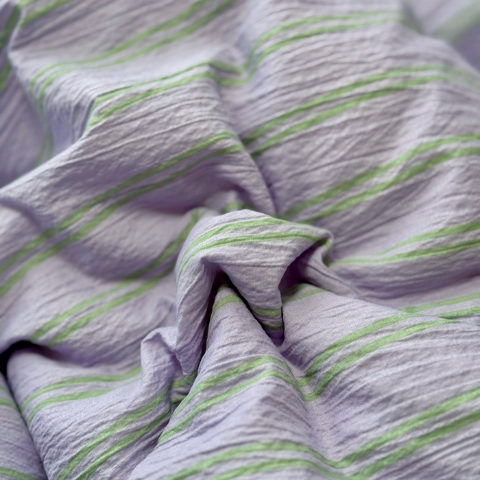 91家纺网 家纺一手货源 找家纺 阿曼达 2026春夏新款简约美式条纹混搭四件套 美式休闲-柔紫条